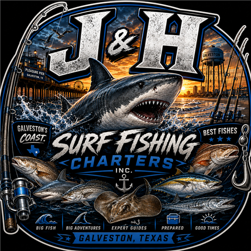 J&H Surf Charters badge logo